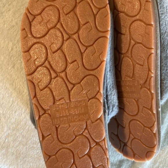 New MoneRffi fuzzy slip on memory foam house slippers non skid size 9-10 - Picture 3 of 3